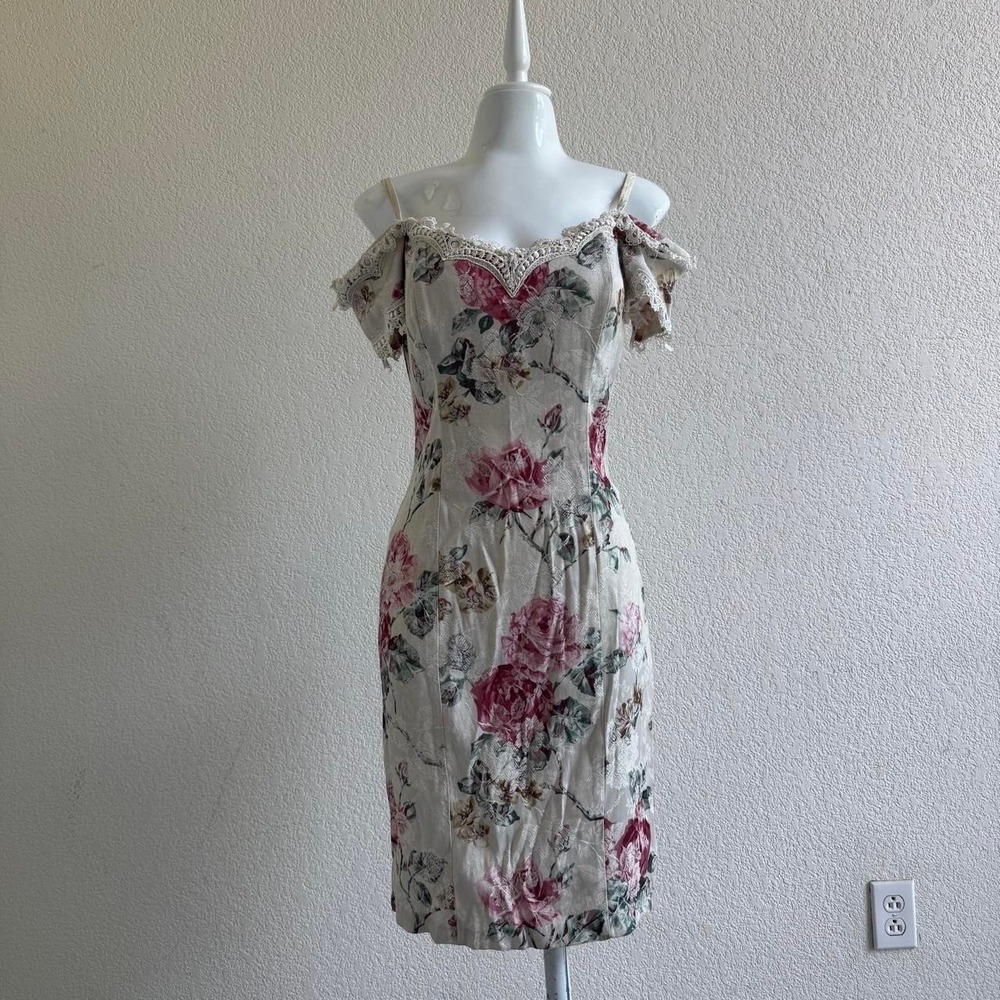 Zum Zum Vintage corset top floral midi dress